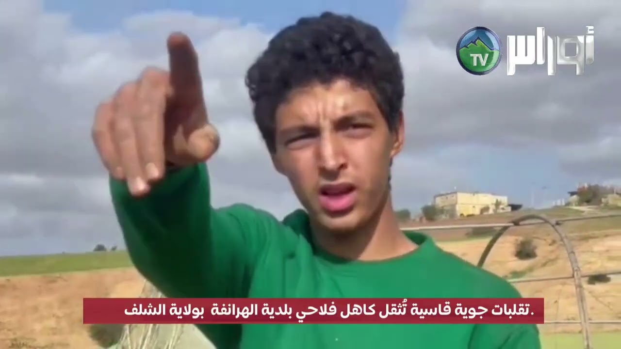 #الشلف - تقلبات جوية قاسية تُثقل كاهل فلاحي بلدية الهرانفة  بولاية الشلف.