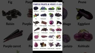 vegetables and Fruits name in english || Color for purple || purple color Fruits and vegetables Details