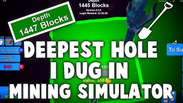 I never dig this deep in Mining Simulator... (timelapse)