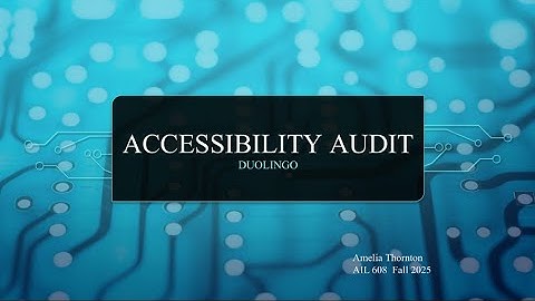 Accessibility audit 1