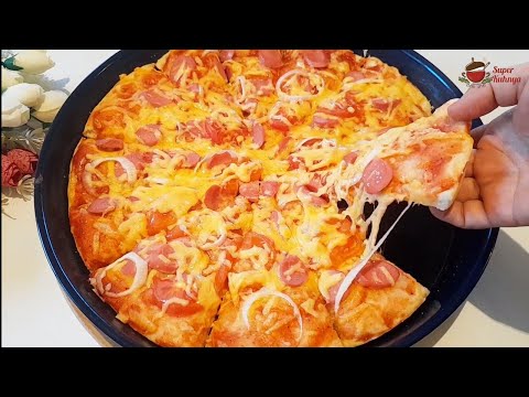 Вот как нужно готовить тесто для пиццы! Настоящая вкусная пицца - и никаких сложностей!