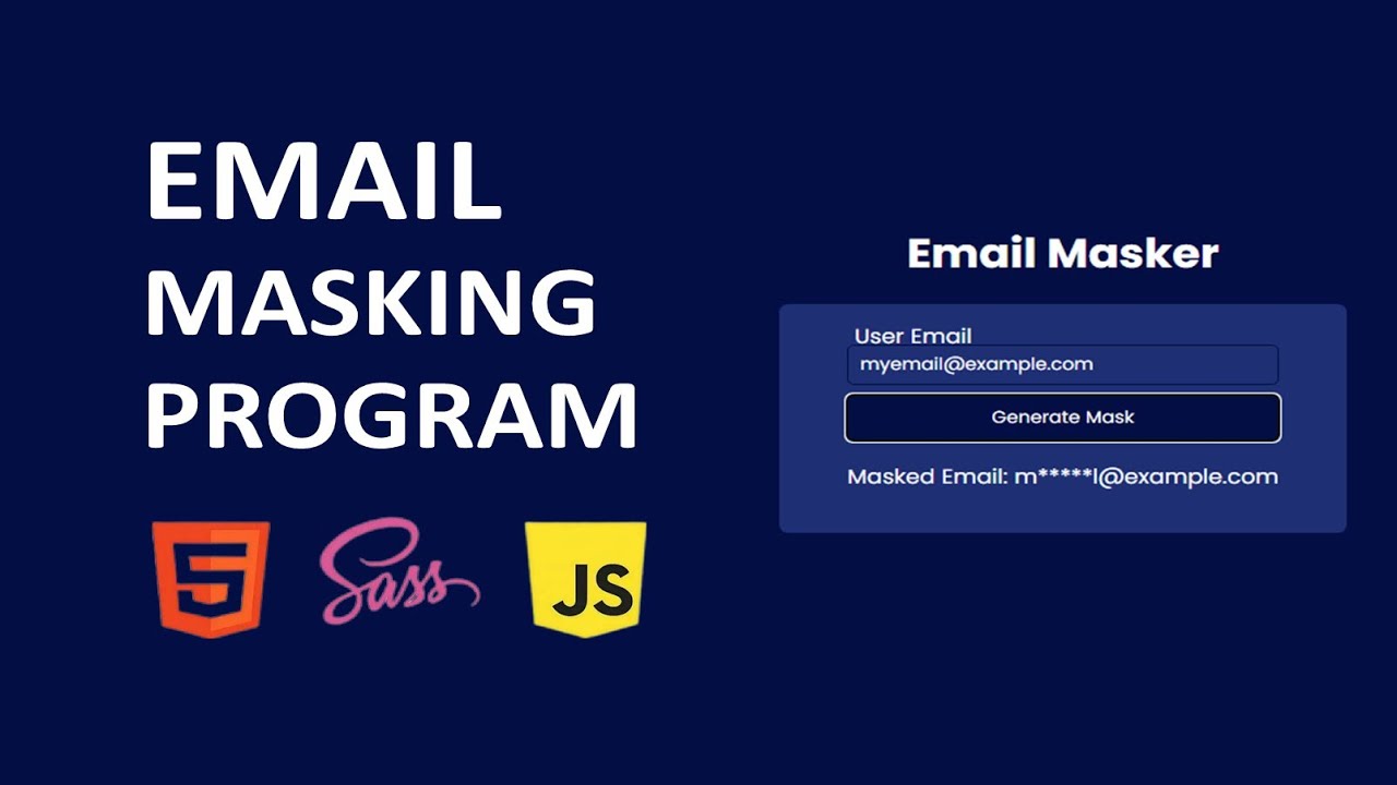 How to Mask Emails in JavaScript for Privacy (Step-by-Step) - YouTube