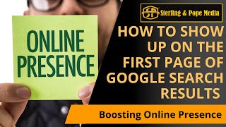 How To Show Up on First Page of Google Search Results - Boosting Online Presence | (972) 360-9237
