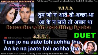 Hum ko deewana kar gaye | DUET | clean karaoke with scrolling lyrics