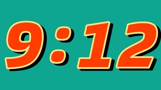 9 Minute and 12 Second Countdown Timer ⏰ | Bright green screen and huge numbers