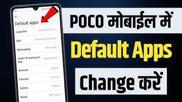 how to change default apps in poco