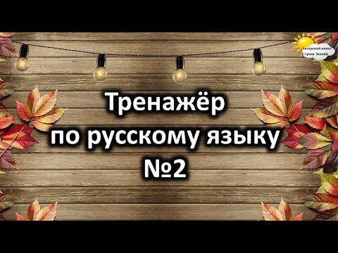 Тренажёр по русскому языку №2.