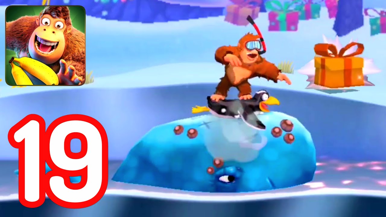 Banana Kong 2(Gameplay 19)Recogiendo Regalos En El Pingüino YouTube