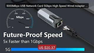 5000Mbps USB Network Card 5Gbps High Speed Wired Adapter USB3.0 Typ... — Top Rated 2026 | Buy Now!