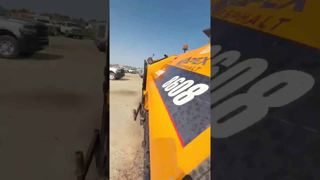 Trick Shot® Asphalt Solvent & Cleaner Demo | LeeBoy 8608 Paver | Eco-Safe Tack & Tar Remover