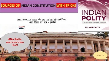 Tricks to Remember Sources of Indian Constitution | Indian Polity for UPSC CSE | UPPCS | UKPCS |