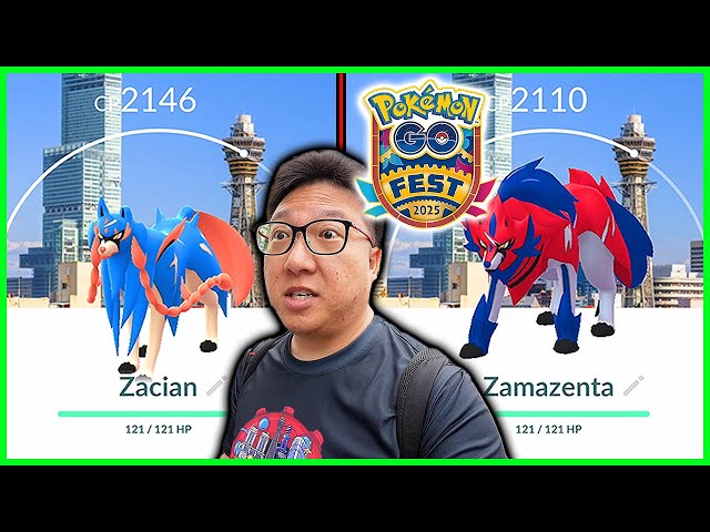 Pokémon GO Zacian - Osaka, Japan Background - GO Fest 2025 Trade 20 000 Stardust Read Describe 2