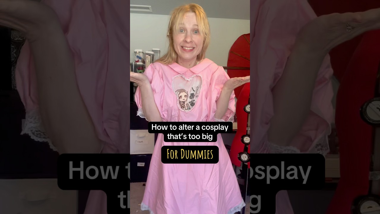 How to alter a dress or cosplay that’s too big for you! #sewing #cosplay #dress #alter #tutorial