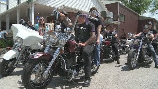 Bikers escort one of their own at funeral in Hazard