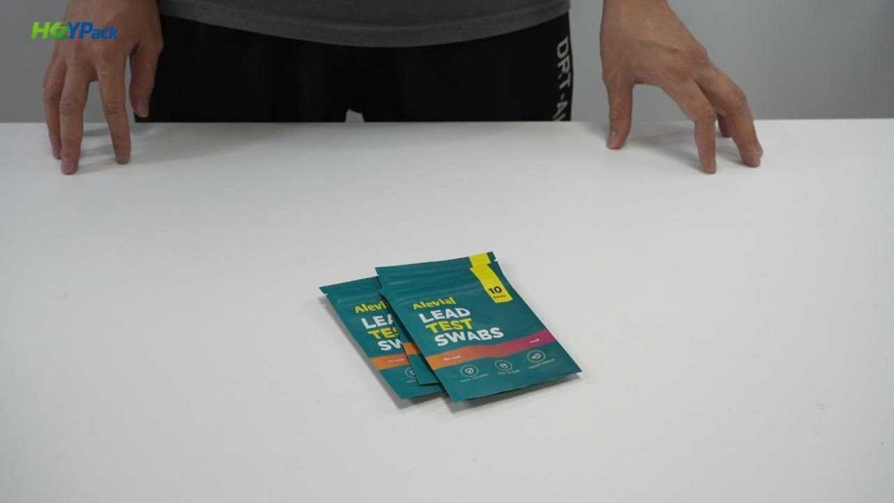 This lead test swab packaging is designed to reduce contamination and user error