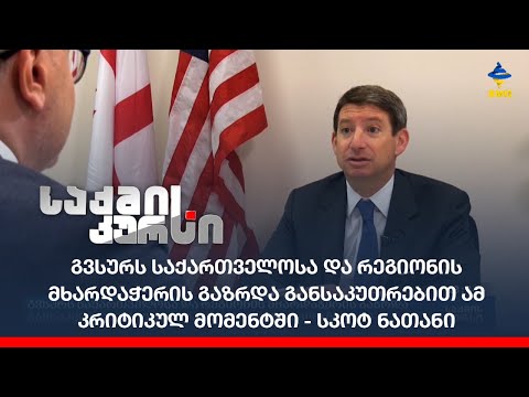 გვსურს საქართველოსა და რეგიონის მხარდაჭერის გაზრდა განსაკუთრებით ამ კრიტიკულ მომენტში - სკოტ ნათანი