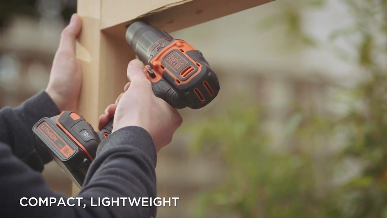 BLACK+DECKER™ 18V Lithium ion 2 Gear Hammer Drill YouTube