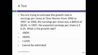 Session 9: Growth Rates