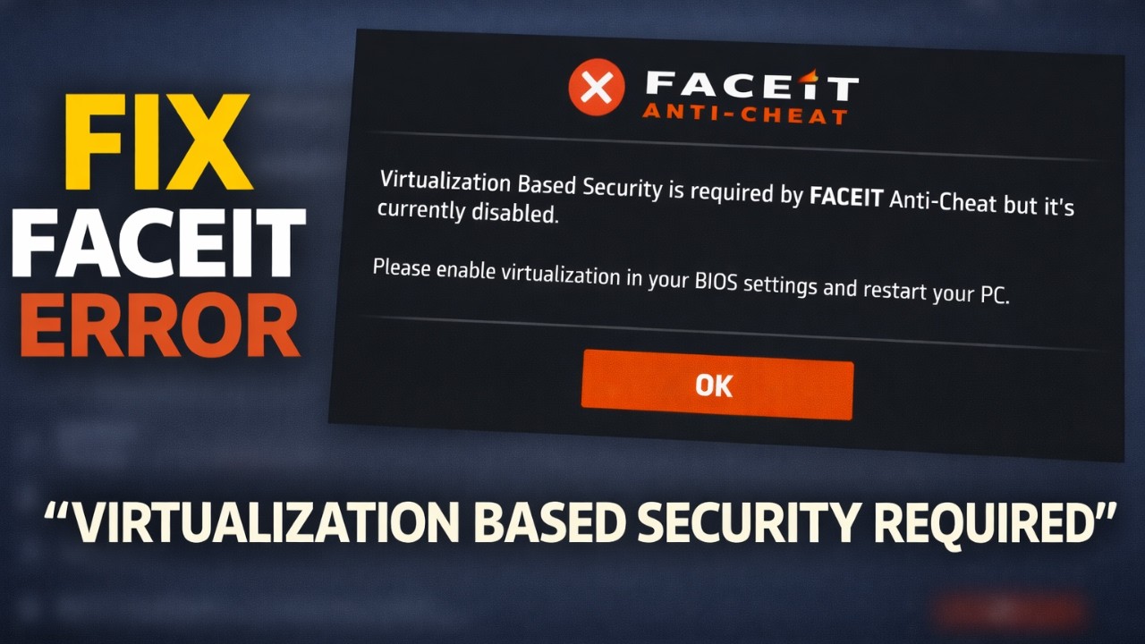 FIX FACEIT Anti-Cheat Error 