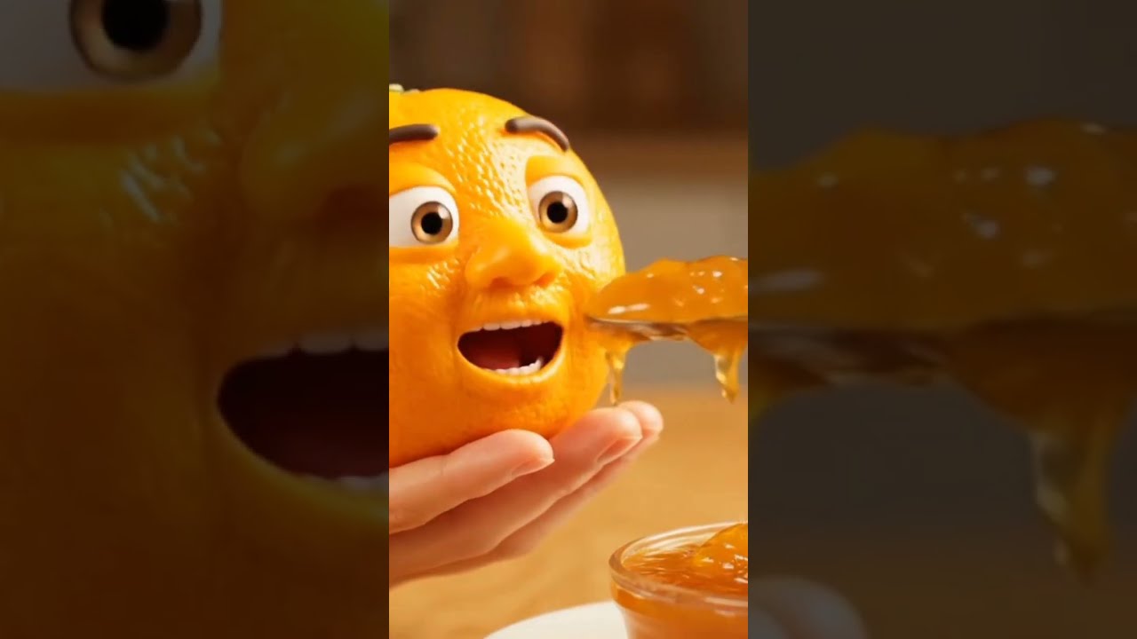  When An Orange Tastes Jam For The First Time Funny AI Animation