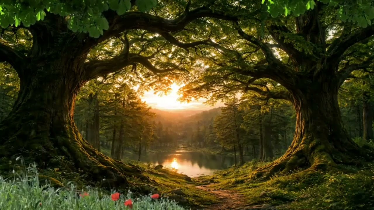 Spring Forest Cinematic Relaxation – Birds Singing, Green Ancient Trees & Nature Ambience