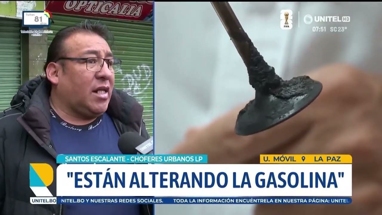 Dirigente del transporte de La Paz denuncia que la gasolina daña la pintura de los vehículos