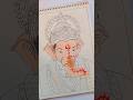 Lord Ganesha drawing with Pencil colour, 😍 #lordganesha #ganesha #drawing #shorts