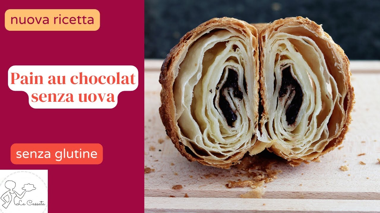 Pain au chocolat senza glutine e senza uova