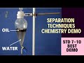 Separation of Oil and Water Using Density Principles