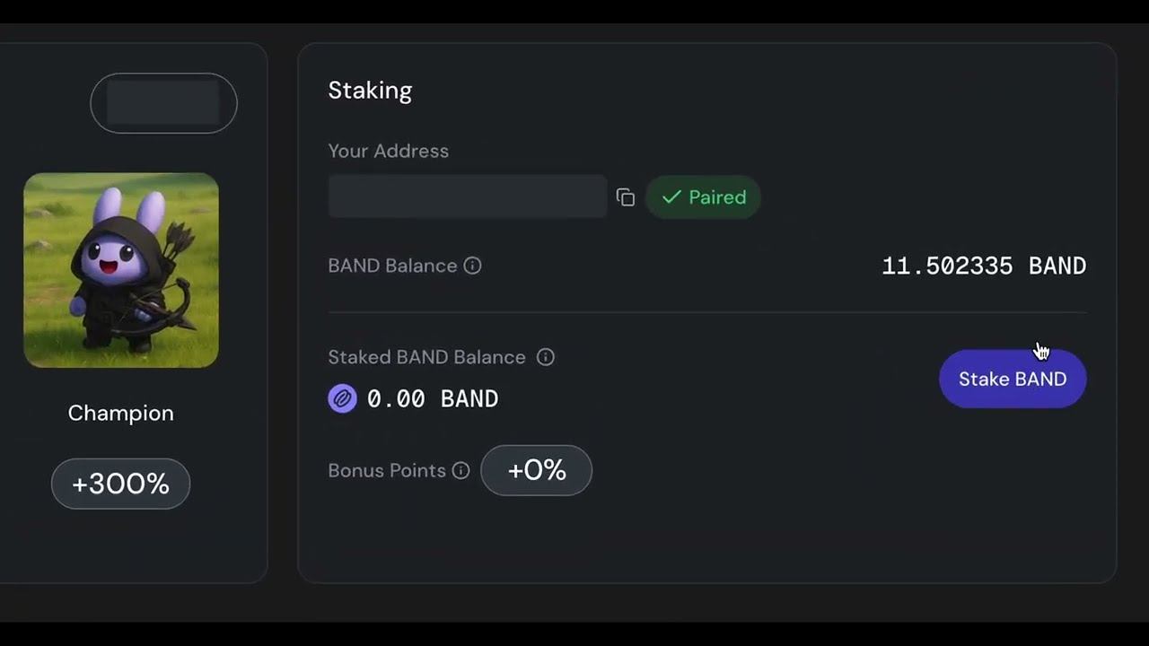 How to Stake Band via My Membit Dashboard