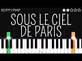 Edith Piaf Sous Le Ciel De Paris EASY Piano Tutorial Edith Piaf Sous Le Ciel De Paris EASY Piano Tutorial