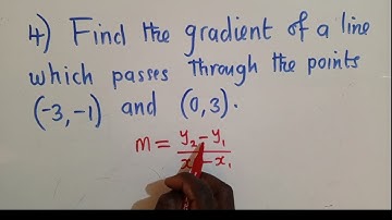 Find the gradient when given coordinates
