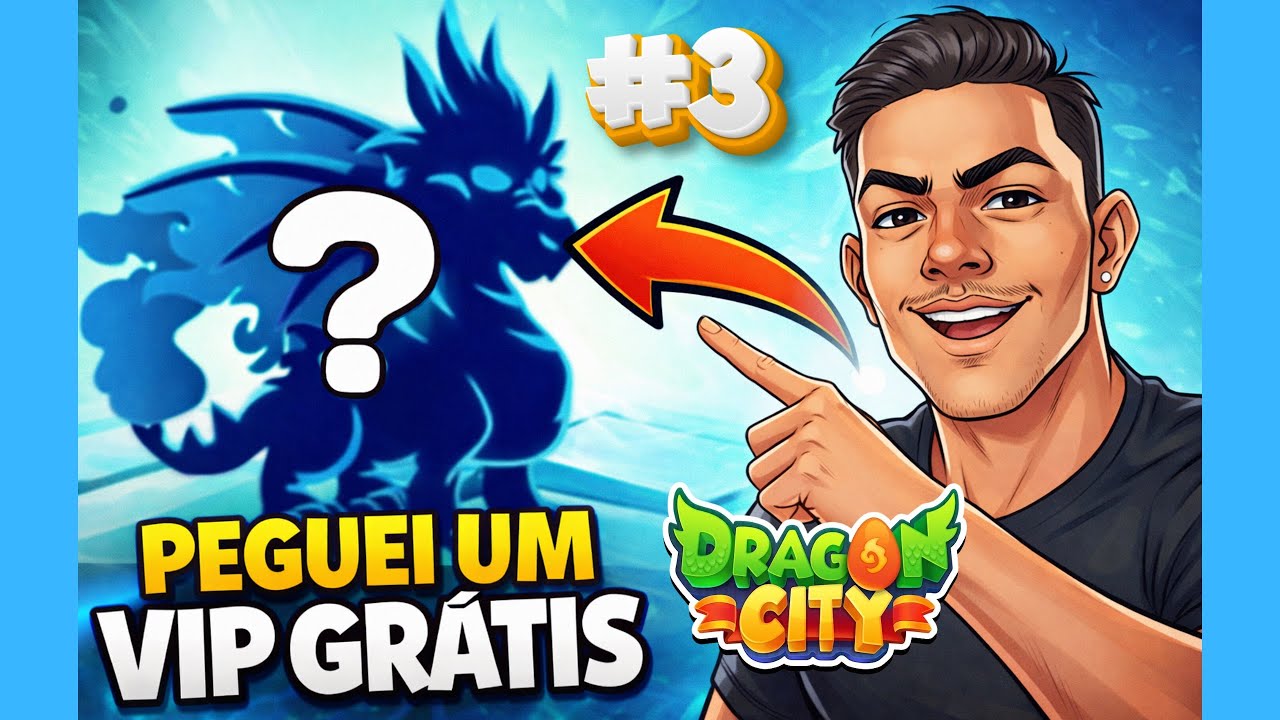 PEGUEI UM DRAGÃO VIP GRÁTIS CONTA INICIANTE EP3 - DRAGON CITY 🔥🐉