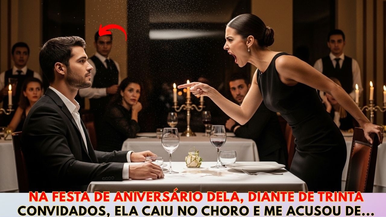 Na festa de aniversário dela,na frente de toda a família,me acusou degritou qu eu estava traindo ela