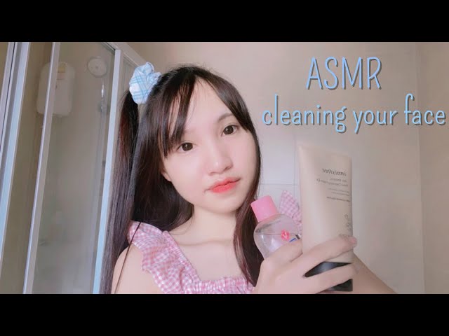 asmr cleaning your face🛁🧼 มาล้างหน้าให้กับทุกคนค่า💖 { layered sound } // thai asmr