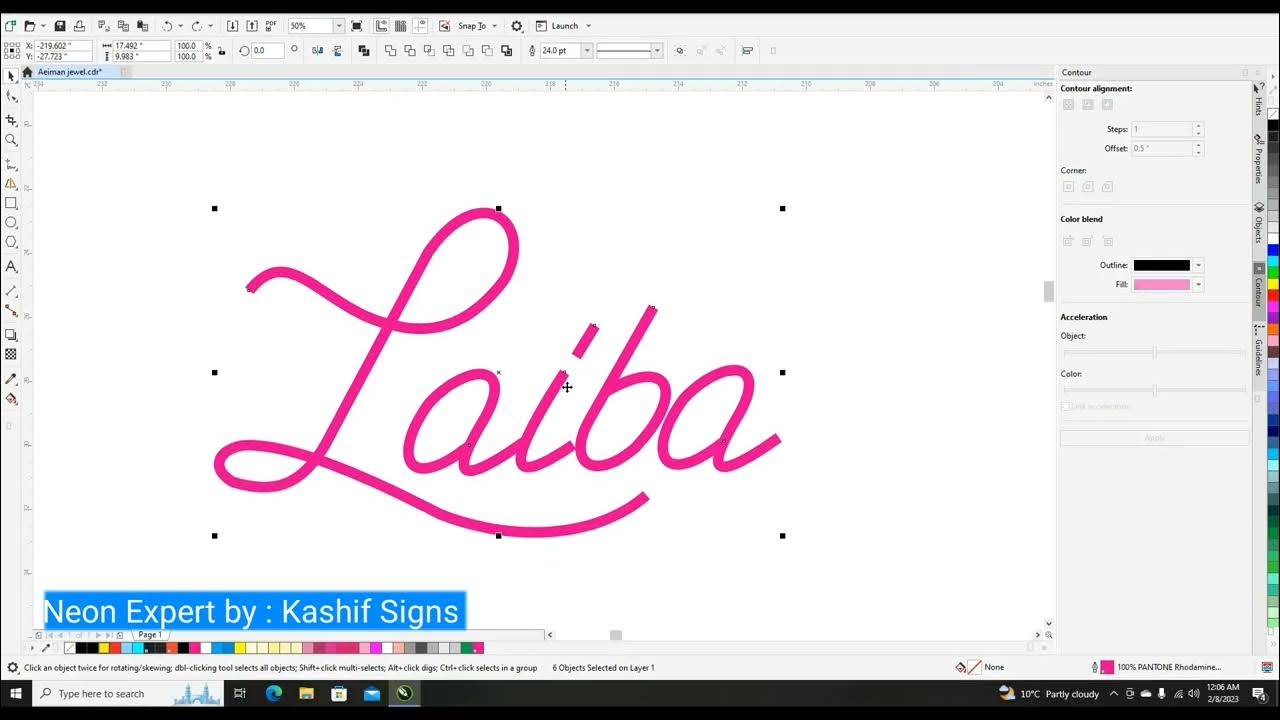 How to Make Fonts for Neon Signs on CorelDraw. Neon signs Designing with CorelDraw YouTube