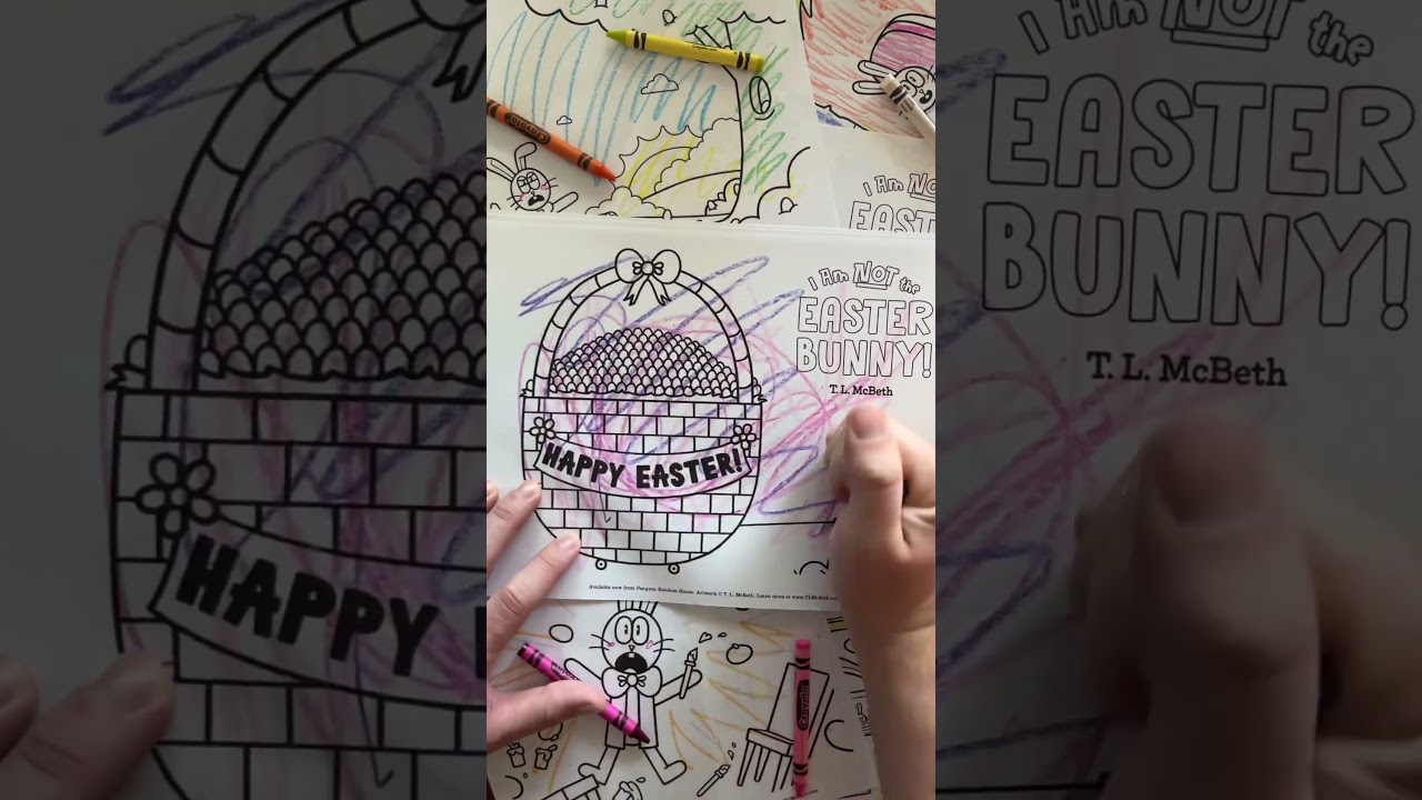 I Am NOT the Easter Bunny coloring pages are available for FREE at www.TLMcBeth.com!