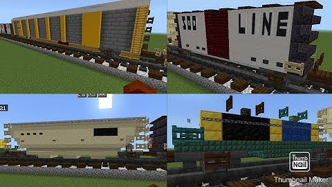 Minecraft 1:1 Scale freight Car Tutorial 4 Pack