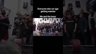 Everyone else building families… Im building PRs #gym #gymmemes #thor #PR #larrywheels #gymlife