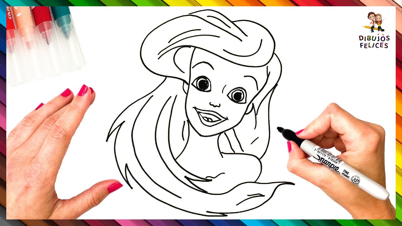 Cómo Dibujar A Ariel De La Sirenita Paso A Paso ‍🧜‍♀️ Dibujos Para Niños -  thptnganamst.edu.vn
