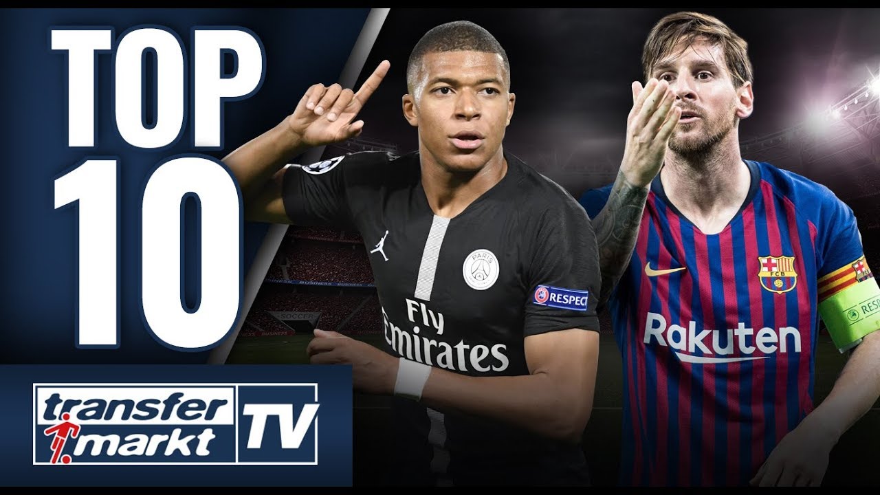 Top10 Mit Mbappe Messi Co Die Wertvollsten Spieler Der Welt Youtube