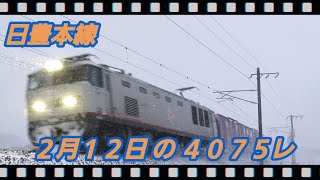 2/12 の 4075レ EF510-305                      朽網ー苅田 #日豊本線,#貨物,#4075レ,#ef510,