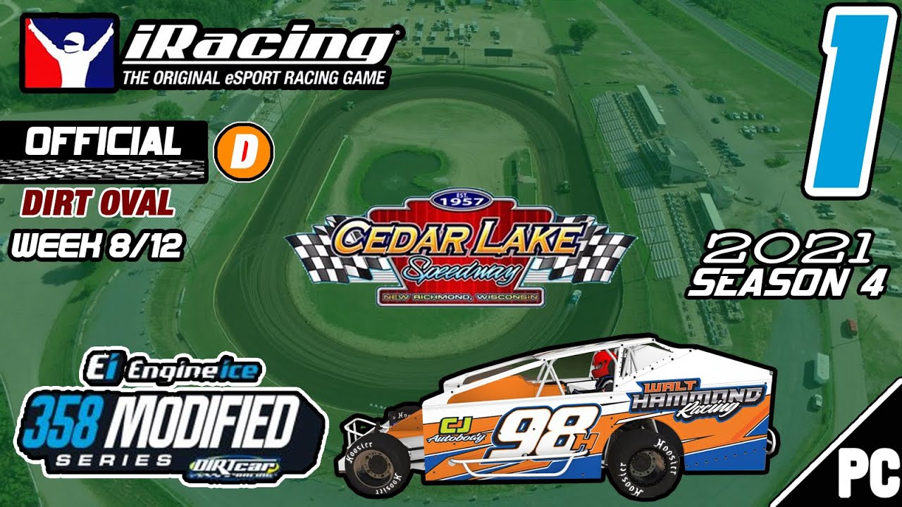 iRacing | ENGINE ICE 358 MODIFIED SERIES | 2021 S4 W8 | #1 | Cedar Lake ...