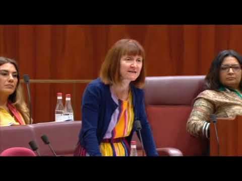 Senator Rachel Siewert AG, calling out Stirling Griff CA for being a political coward.