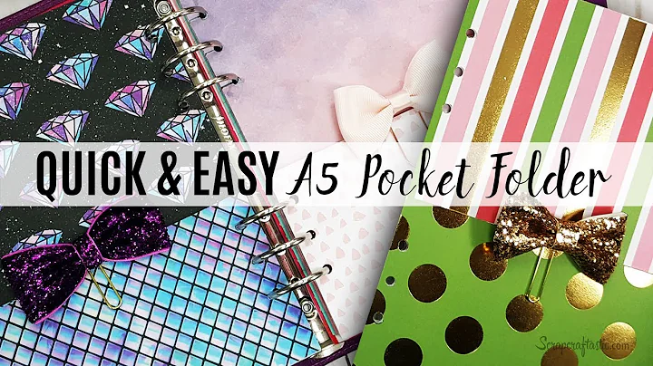 DIY: How To Make A Quick and Easy A5 Rings Pocket Folder Tutorial | Scrapcraftastic