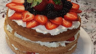 How To Make a Strawberry Cake/ኬክ/የኬክ አሰራር ye keke aserar kake