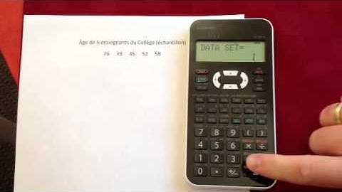 Moyenne et écart type, Sharp EL-531X, données sans tableau