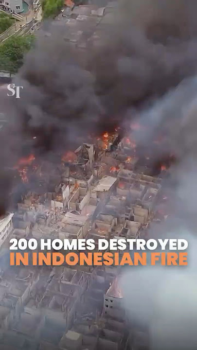 Fire destroys 200 homes in Central Jakarta, Indonesia