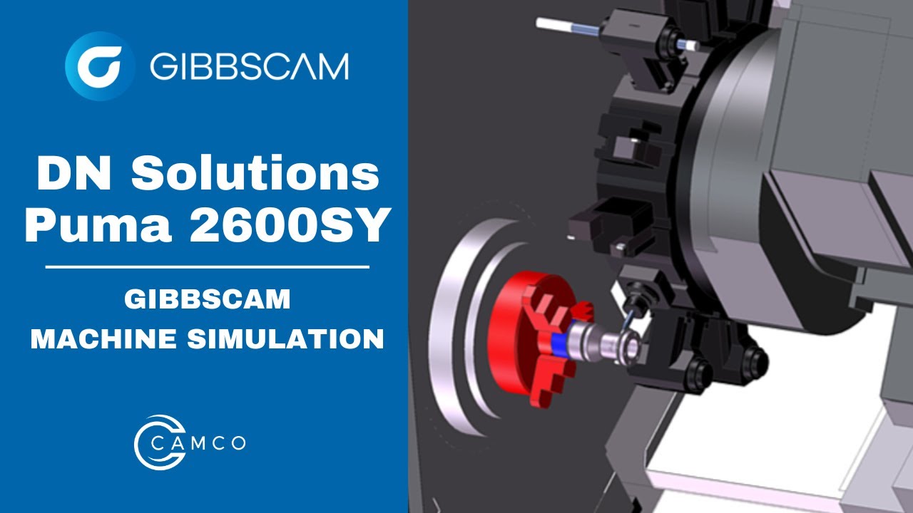 DN Solutions (Doosan) Puma 2600SY | GibbsCAM Machine Simulation - YouTube
