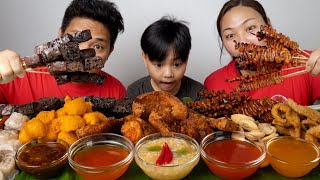 FILIPINO STREET FOOD MUKBANG | Kwek Kwek, Fish Ball, Tempura, Siomai, Fried Chicken, Isaw at iba pa